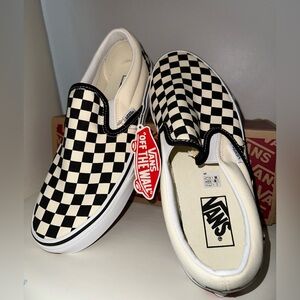 Black and White Vans Checkerboard Slip-ons